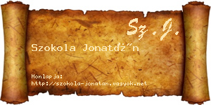 Szokola Jonatán névjegykártya